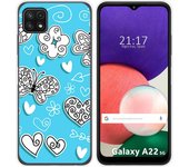 Funda Silicona para Samsung Galaxy A22 5G diseño Mariposas Dibujos