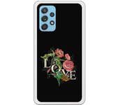 Funda compatible con Samsung Galaxy A72 - tatoo rosa efecto bordado