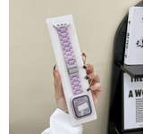 Watch strap+Case+glass For apple watch band 44mm 40mm 38/42mm Candy bracelet iwatch ultra2 49mm serie 9 8 7 6 5 4 3 Se 41mm/45mm