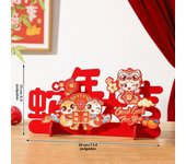 2025 Spring Festival Decoration New Year Desktop 3D Ornaments The Year of Snake Wall Hanging Chinese New Year Joyful Decoration