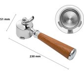 Double Spout 51mm Coffee Portafilter With 1 2 Cups Basket for Delonghi ECO680 ECO685 Coffee Machine