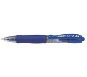 Pilot G-2 Bolígrafo de Gel Retractil Punta de Bola Redonda 0.7mm Trazo 0.32mm Grip Ergonómico Color Azul (12 Uds)