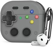 Case for Airpods Pro 2/3/4 3D Latch Gameboy Earphone Soft Protector Case Cover Airpods Silicone Protective Cover with Keychain ﻿