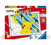 RAVENSBURGER PINTAR POR NUMEROS CREART SERIE D POKEMON PIKACHU CREART 20x26x4 Cms.