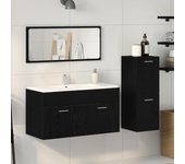 Juego de Muebles de Baño vidaXL Set de 3 Roble negro