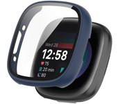Glass+Case for Fitbit Versa Versa 4 Watch Protective Bumper Hard PC Shell HD Screen Protector for Fitbit Sense 2 Watch Cover
