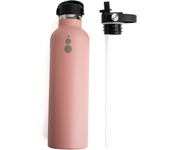 WATERGO Botella termo con INTERIOR CERÁMICO con DOBLE TAPÓN 1000ml. 24h frío-12h calor. PINK