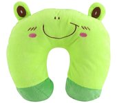 Almohada de algodón PP con cuello de viaje para animales, cojín de juguete en forma de U suave para reposacabezas de coche, Forg