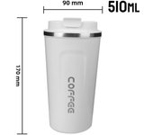 380/510ML Coffee Mug for Tea Water Coffee Car Thermos Mug Leak_Proof Travel Thermo Cup Double Stainless Steel Thermo Cafe