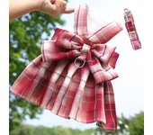 Pijamas para perros Ropa Camisa suave de seda Ropa de descanso Pijamas para cachorros para gatitos (cuadrícula burdeos XL)