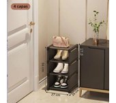 1pc Household Shoe Storage Rack, Multi-Layer Doorstep Shoe Storage Rack, Shoe Cabinet, Easy to Install, Household Items white