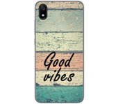 Tumundosmartphone Funda Gel Tpu para Xiaomi Redmi 7A diseño Madera 01 Dibujos
