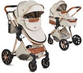 MONI Carrito de bebé dúo convertible con detalles en polipiel ALMA