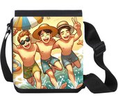 MERCHANDMANIA BANDOLERA PEQUEÑA playa amigos fiesta tumbona arena agua bolso bandoleer
