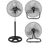 Ventilador de Pie MELCHIONI MF-2412TRIO Industrial 3 en 1, 45W, 45cm