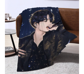 Kpop Singer Sofa Baby Blankets for Bed Fleece Blanket Furry Throw Throws Double Fluffy Soft Decorative Custom Blanket