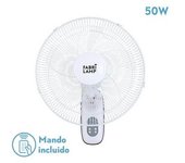 Ventilador de Pared FABRILAMP Cuta Blanco 50W con Remoto 5 Aspas - Potente y Eficiente