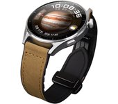 Magnetic leather watch strap, compatible with Huawei/Xiaomi/Samsung, Galaxy Watch 3 45/46mm, women's and men's 22mm watch straps