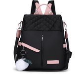 Fashion Casual Women Backpack Oxford Waterproof Laptop Bag With Multi Pockets Large Capacity Bookbag For Outings Commute Travel