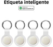 4-Suite Bluetooth GPS Smart Tags with Soft Shell Replacement for Airtag Anti-lose Tracker Work with Apple Find My App Key Finder