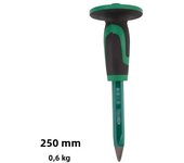 Stone chisel 250/300 long steel chisel chopper with rubber sleeve flat head flat chisel masonry chisel