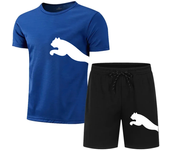 Men's casual fashion Summer mesh suit Men's quick drying Breathable sports suit Short sleeve T-shirt suit men's jogging suit