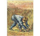 Panel decorativo del museo, listo para colgar. Van Gogh Vincent-El mwer con la hoz-Cm 60x80