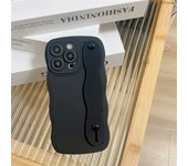 Slim Wavy Edge Wrist Strap Case For iPhone 15 Pro Max 14 13 12 11 Pro XR XS 7 8  Plus Shockproof Candy Color Soft Phone Cover