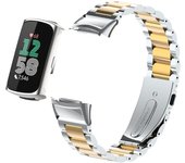 Stainless Steel Strap for Fitbit Charge 6 and 5, Metal Adjustable Wristband, Correa Bracelet, Band Accessories
