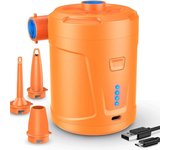 Bomba de Aire Eléctrica, 5200 mAh Bathería Recargable, para Piscina Infantil, Mini Bomba de Aire Eléctrica with 3 Boquillas de Aire, Inflador rápido para Bote Inflable/Colchón de Aire