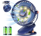 Ventilador de Mesa Silencioso with Clip Boriya - Portátil Recargable USB 15h