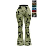 Women's Seamless Tight Breathable High Waist Elastic Tie-Dye Slim Flare Pants