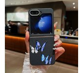 Colorful Butterfly Leather Texture Case For Samsung Galaxy Z Flip 5 4 6 3 5G Folding Soft TPU Phone Cover For Samsung Z Flip4