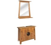 vidaXL Juego de muebles de cuarto de baño de madera reciclada de pino