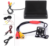 Foldable 4.3 Inch TFT LCD Mini Car Monitor with Rear View Backup Camera for Vehicle Reversing Parking Systems