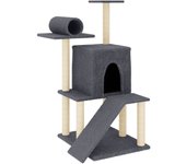 Rascador para Gatos con postes de ISAL gris Obscura 110,5 cm
