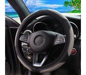 1 3D stereo woven leather comfort automotive supplies steering wheel cover without inner ring fits 14.5-15 inches