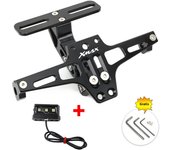 For YAMAHA XMAX X-MAX 125 250 400 Motorcycle Adjustable Rear Tail Tidy License Plate Holder Bracket LED Light Accessories
