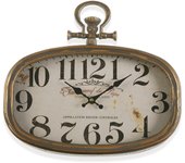Versa Chateauneuf Reloj de Pared Decorativo, para Salón o Cocina, Medidas (Al x L x An) 30 x 4,3 x 30 cm, 1 pila 1.5 V AA necesaria (no incluida), Color Marrón