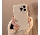 Minimalist Brown Gray Cream White Phone Cases for iPhone 16 Plus Pro Max 15 14 13 12 11 Winter Style Protective Phone Covers