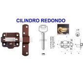 Avl cerrojo 8301-r -  80 p. 50 mm c-redondo llave y boton 3 llav