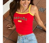 football soccer Letter Print Tank Top, Casual Crew Neck Summer Sleeveless Top, Women's Clothing