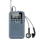 Radio Portátil Pequeña Mini Radio de Bolsillo Am FM Estéreo Sintonización Digital Radio con Altavoz de Sonido Reloj Despertador y Temporizador Auricular