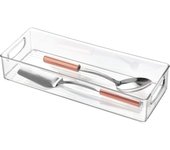 Contenedor organizador de plástico sin BPA para despensa y cocina, congelador y refrigerador con asas de fácil agarre