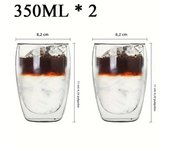 Double Wall Glass Cup Heat Insulation Transparent Handmade Tea Drink Cups MINI Whisky glasses Espresso Coffee Mug
