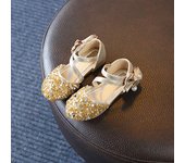 Girls Bow Sequin Sandals Girls Wrap Toe Glitter Princess Shoes Children's Dance Shoes Sandals 2-12 Years Old Clogs