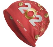 Gorro de lana de Feliz Año Nuevo 2025, gorro de punto, gorro de quimioterapia, gorro para adultos, gorro de calavera, gorro de dormir