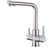 Grifo de cocina de 3 Vías, giratorio 360 Grifo de Cocina, filter de Agua 3 en 1, Grifo de fregadero de Maple inoxidable, Grifo de agua potable with 2 Lev