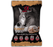 Alpha Spirit Snack Perro Sabor Pavo 24x50gr  (1,2Kg) Snacks naturales perro Snacks 100% naturales perro Snacks para perro