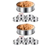 LMETJMA 6Pcs 10.5cm English Muffin Rings Crumpet Rings Double Rolled Tart Ring Stainless Steel Muffin Tart Rings Mold JT169